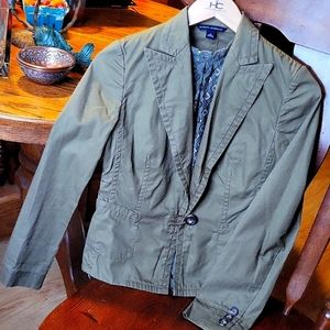 Banana Republic Olive Green Jacket Blazer size 0 Women's